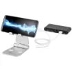 Picture of Startech.Com Phone and Tablet Stand - Foldable Universal Mobile Device Holder for Smartphones & Tablets - Adjustable Multi-Angle Ergonomic Cell Phone Stand for Desk - Portable - Silver - Usptlstnd