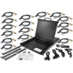 Picture of Startech.Com 16 Port Rackmount Kvm Console W/ 6ft Cables - Integrated Kvm Switch W/ 19" Lcd Monitor - Fully Featured 1U Lcd Kvm Drawer- Osd Kvm - Durable 50,000 Mtbf - Usb + Vga Support - RKCONS1916K