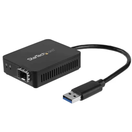 Picture of Startech.Com Usb 3.0 To Fiber Optic Converter - Compact Usb To Open Sfp Adapter - Usb To Gigabit Network Adapter - Usb 3.0 Fiber Adapter Multi Mode(Mmf)/Single Mode Fiber(Smf) Compatible - Us1ga30sfp