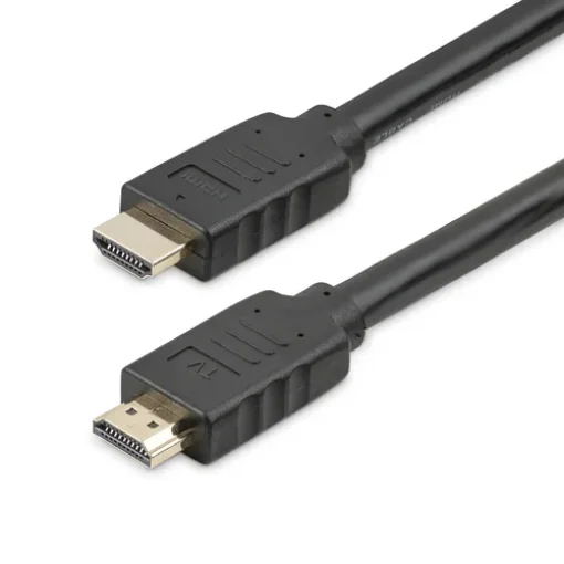 Picture of Startech.Com 50ft (15m) Hdmi 2.0 Cable - 4K 60Hz Active Hdmi Cable - CL2 Rated for in Wall Installation - Long Durable High Speed Uhd Hdmi Cable - Hdr, 18Gbps - Male To Male Cord - Black - Hd2mm15ma
