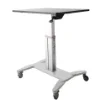 Picture of Startech.Com Mobile Standing Desk - Portable Sit Stand Ergonomic Height Adjustable Cart on Wheels - Rolling Computer/Laptop Workstation Table with Locking One-Touch Lift for Teacher/Student - Stscart