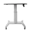Picture of Startech.Com Mobile Standing Desk - Portable Sit Stand Ergonomic Height Adjustable Cart on Wheels - Rolling Computer/Laptop Workstation Table with Locking One-Touch Lift for Teacher/Student - Stscart