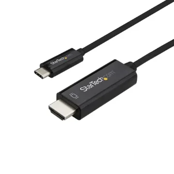 Picture of Startech.Com 3ft (1m) Usb C To Hdmi Cable - 4K 60Hz Usb Type C To Hdmi 2.0 Video Adapter Cable - Thunderbolt 3 Compatible - Laptop To Hdmi Monitor/Display - Dp 1.2 Alt Mode HBR2 - Black - Cdp2hd1mbnl