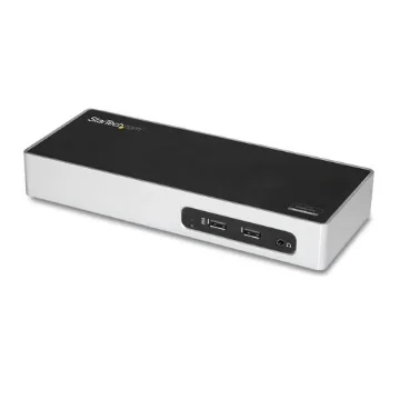 Picture of Startech.Com Usb 3.0 Docking Station - Dual Monitor Laptop Docking Station with Hdmi & Dvi/Vga Video - 6-Port Usb 3.1 Gen 1 5Gbps Hub, Gbe, Audio - Universal Type-A Dock - Windows & Mac - DK30ADD