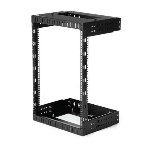 Picture of Startech.Com 15U 19" Wall Mount Network Rack - Adjustable Depth 12-20" 2 Post Open Frame Server Room Rack for Av/Data/ It Communication/Computer Equipment/Switch W/Cage Nuts & Screws - RK15WALLOA