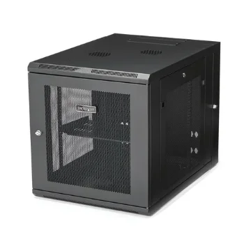Picture of Startech.Com 4-Post 12U Wall Mount Network Cabinet with 1U Shelf, 19" Hinged Wall-Mounted Server Rack for Data / Av / Electronics / Computer Equipment, Flexible Vented Rack Enclosure - RK1232WALHM