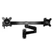 Picture of Startech.Com Wall Mount Dual Monitor Arm – Articulating Ergonomic Vesa Wall Mount for 2x 24" Displays – Synchronized Adjustable Crossbar – Tilt/Swivel/Rotate- Double Screen Mount Bracket - Armdualwall