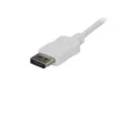 Picture of Startech.Com 6ft/1.8m Usb C To Displayport 1.2 Cable 4K 60Hz - Usb-C To Displayport Adapter Cable HBR2 - Usb Type-C Dp Alt Mode To Dp Monitor Video Cable - Works W/ Thunderbolt 3 - White - Cdp2dpmm6w