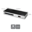 Picture of Startech.Com Usb-C & Usb-A Dock - Dual Monitor 4K 60Hz Dock Displayport + Hdmi - Hybrid Usb 3.0 Docking Station for Usb-C or Usb-A Laptops - 6x Usb Type-A, Gbe - Usb 3.1 Gen 1 - Mac/Windows - Dk30a2dh