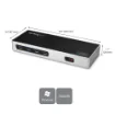 Picture of Startech.Com Usb-C & Usb-A Dock - Dual Monitor 4K 60Hz Dock Displayport + Hdmi - Hybrid Usb 3.0 Docking Station for Usb-C or Usb-A Laptops - 6x Usb Type-A, Gbe - Usb 3.1 Gen 1 - Mac/Windows - Dk30a2dh
