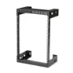 Picture of Startech.Com 15U 19" Wall Mount Network Rack - 12" Deep 2 Post Open Frame Server Room Rack for Data/Av/It/Computer Equipment/Patch Panel with Cage Nuts & Screws 200lb Capacity, Black - RK15WALLO