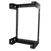 Picture of Startech.Com 15U 19" Wall Mount Network Rack - 12" Deep 2 Post Open Frame Server Room Rack for Data/Av/It/Computer Equipment/Patch Panel with Cage Nuts & Screws 200lb Capacity, Black - RK15WALLO