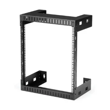 Picture of Startech.Com 12U 19" Wall Mount Network Rack - 12" Deep 2 Post Open Frame Server Room Rack for Data/Av/It/Computer Equipment/Patch Panel with Cage Nuts & Screws 200lb Capacity, Black (RK12WALLO) - RK12WALLO