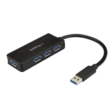 Picture of Startech.Com 4 Port Usb 3.0 Hub (Superspeed 5Gbps) with Fast Charge – Portable Usb 3.1 Gen 1 Type-A Laptop/Desktop Hub - Usb Bus Power or Self Powered for High Performance – Mini/Compact~4 Port Usb 3.0 Hub (Superspeed 5Gbps) with Fast Charge – Portable Usb 3.2 Gen1 Type-A Laptop/Desktop Hub - Usb Bus Power or Self Powered for High Performance – Mini/Compact - ST4300MINI
