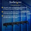 Picture of Startech.Com 1U 19" Cable Management Organizer - D Ring Hook Network/Server Rack Cord Manager - Data Center Horizontal Wire Panel with Passthrough Holes W/Mounting Hw - Eia/Eca-310-E - Cablmanagerh