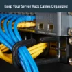 Picture of Startech.Com 1U 19" Cable Management Organizer - D Ring Hook Network/Server Rack Cord Manager - Data Center Horizontal Wire Panel with Passthrough Holes W/Mounting Hw - Eia/Eca-310-E - Cablmanagerh
