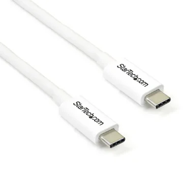 Picture of Startech.Com Thunderbolt 3 Cable - 20Gbps - 2m - White - Thunderbolt, Usb, and Displayport Compatible - Tblt3mm2mw