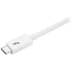 Picture of Startech.Com Thunderbolt 3 Cable - 20Gbps - 2m - White - Thunderbolt, Usb, and Displayport Compatible - Tblt3mm2mw