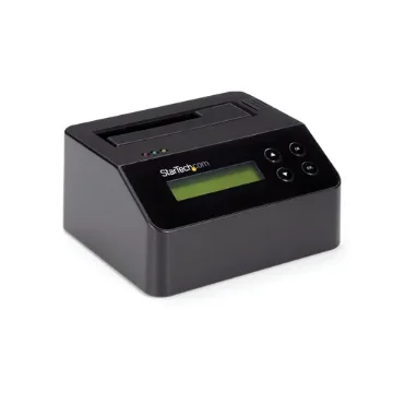 Picture of Startech.Com Single Bay Hard Drive Eraser, Standalone Hdd/Ssd Sanitizer, 4Kn, Usb 3.0 To Sata Iii (6 Gbps), 9 Erase Modes, Lcd Display, Secure Erase Hard Disk Sanitizer Dock, Db-9 Printer Port, Taa Compliant - Sdock1eu3p2