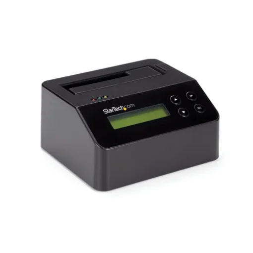 Picture of Startech.Com Single Bay Hard Drive Eraser, Standalone Hdd/Ssd Sanitizer, 4Kn, Usb 3.0 To Sata Iii (6 Gbps), 9 Erase Modes, Lcd Display, Secure Erase Hard Disk Sanitizer Dock, Db-9 Printer Port, Taa Compliant - Sdock1eu3p2