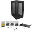 Picture of Startech.Com 4-Post 24U Server Rack Cabinet, Lockable 19" Data Rack Cabinet for Computer / Av / It Equipment, Office / Home Network Rack with Casters & Adjustable Mounting Rails - RK2433BKM