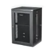 Picture of Startech.Com 4-Post 18U Wall Mount Network Cabinet with 1U Shelf, 19" Hinged Wall-Mounted Server Rack for Data / Av / Electronics / Computer Equipment, Flexible Vented Rack Enclosure - RK1820WALHM