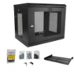 Picture of Startech.Com 2-Post 9U Wall Mount Network Cabinet with 1U Shelf, 19" Wall-Mounted Server Rack for Data / Networking / Av / Electronics / Computer Equipment, Small Vented Rack Enclosure - RK9WALM