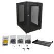 Picture of Startech.Com 4-Post 18U Server Rack Cabinet, Lockable 19" Data Rack Cabinet for Computer / Av / It Equipment, Office / Home Network Rack with Casters & Adjustable Mounting Rails - RK1833BKM