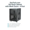 Picture of Startech.Com 4-Post 18U Server Rack Cabinet, Lockable 19" Data Rack Cabinet for Computer / Av / It Equipment, Office / Home Network Rack with Casters & Adjustable Mounting Rails - RK1833BKM