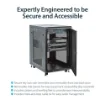 Picture of Startech.Com 4-Post 18U Server Rack Cabinet, Lockable 19" Data Rack Cabinet for Computer / Av / It Equipment, Office / Home Network Rack with Casters & Adjustable Mounting Rails - RK1833BKM