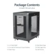 Picture of Startech.Com 4-Post 18U Server Rack Cabinet, Lockable 19" Data Rack Cabinet for Computer / Av / It Equipment, Office / Home Network Rack with Casters & Adjustable Mounting Rails - RK1833BKM