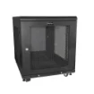 Picture of Startech.Com 4-Post 12U Server Rack Cabinet, Lockable 19" Data Rack Cabinet for Computer / Av / It Equipment, Office / Home Network Rack with Casters & Adjustable Mounting Rails - RK1233BKM
