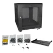 Picture of Startech.Com 4-Post 12U Server Rack Cabinet, Lockable 19" Data Rack Cabinet for Computer / Av / It Equipment, Office / Home Network Rack with Casters & Adjustable Mounting Rails - RK1233BKM