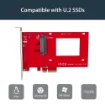 Picture of Startech.Com U.2 To Pcie Adapter for 2.5" U.2 Nvme Ssd - Sff-8639 - x4 Pci Express 4.0 - Pex4sff8639