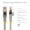 Picture of Startech.Com 3m CAT6a Ethernet Cable - 10 Gigabit Shielded Snagless RJ45 100W Poe Patch Cord - 10GbE Stp Network Cable W/Strain Relief - Grey Fluke Tested/Wiring Is Ul Certified/Tia - 6Aspat3mgr
