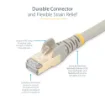 Picture of Startech.Com 3m CAT6a Ethernet Cable - 10 Gigabit Shielded Snagless RJ45 100W Poe Patch Cord - 10GbE Stp Network Cable W/Strain Relief - Grey Fluke Tested/Wiring Is Ul Certified/Tia - 6Aspat3mgr