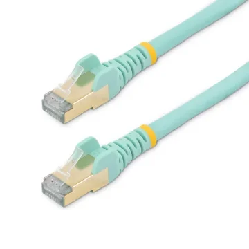 Picture of Startech.Com 2m CAT6a Ethernet Cable - 10 Gigabit Shielded Snagless RJ45 100W Poe Patch Cord - 10GbE Stp Network Cable W/Strain Relief - Aqua Fluke Tested/Wiring Is Ul Certified/Tia - 6Aspat2maq