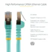 Picture of Startech.Com 2m CAT6a Ethernet Cable - 10 Gigabit Shielded Snagless RJ45 100W Poe Patch Cord - 10GbE Stp Network Cable W/Strain Relief - Aqua Fluke Tested/Wiring Is Ul Certified/Tia - 6Aspat2maq