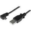 Picture of Startech.Com Micro-Usb Charge-And-Sync Cable M/M - Right-Angle Micro-Usb - 24 Awg - 0.5 M - USBAUB50CMRA