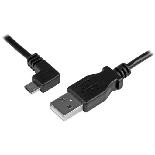 Picture of Startech.Com Micro-Usb Charge-And-Sync Cable M/M - Left-Angle Micro-Usb - 24 Awg - 0.5 M - USBAUB50CMLA