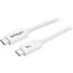 Picture of Startech.Com Thunderbolt 3 Cable - 20Gbps - 1m - White - Thunderbolt, Usb, and Displayport Compatible - Tblt3mm1mw