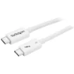 Picture of Startech.Com Thunderbolt 3 Cable - 40Gbps - 0.5m - White - Thunderbolt, Usb, and Displayport Compatible - Tblt34mm50cw