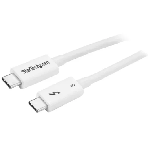 Picture of Startech.Com Thunderbolt 3 Cable - 40Gbps - 0.5m - White - Thunderbolt, Usb, and Displayport Compatible - Tblt34mm50cw