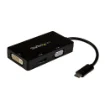Picture of Startech.Com Usb-C Multiport Video Adapter - 3-In-1 - 4K 30Hz - Black - Cdpvgdvhdbp