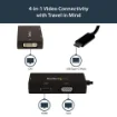 Picture of Startech.Com Usb-C Multiport Video Adapter - 3-In-1 - 4K 30Hz - Black - Cdpvgdvhdbp