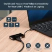 Picture of Startech.Com Usb-C Multiport Video Adapter - 3-In-1 - 4K 30Hz - Black - Cdpvgdvhdbp