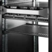 Picture of Startech.Com 1U Server Rack Shelf - Universal Vented Rack Mount Cantilever Tray for 19" Network Equipment Rack & Cabinet - Heavy Duty Steel – Weight Capacity 44lb/20kg - 16" Deep Shelf, Black - CABSHELF116V