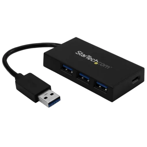 Picture of Startech.Com 4 Port Usb 3.0 Hub - Usb Type-A Hub with 1x Usb-C & 3x Usb-A Ports (Superspeed 5Gbps) - Usb Bus Powered - Usb 3.1 Gen 1 Adapter Hub - Portable/Laptop Usb Hub~4 Port Usb 3.0 Hub - Usb Type-A Hub with 1x Usb-C & 3x Usb-A Ports (Superspeed 5Gbps) - Usb Bus Powered - Usb 3.2 Gen 1 Adapter Hub - Portable/Laptop Usb Hub - Hb30a3a1cfb