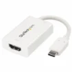 Picture of Startech.Com Usb C To Hdmi 2.0 Adapter with Power Delivery - 4K 60Hz Usb Type-C To Hdmi Display Video Converter - 60W Pd Pass-Through Charging Port - Thunderbolt 3 Compatible - White - CDP2HDUCPW