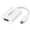 Picture of Startech.Com Usb C To Hdmi 2.0 Adapter with Power Delivery - 4K 60Hz Usb Type-C To Hdmi Display Video Converter - 60W Pd Pass-Through Charging Port - Thunderbolt 3 Compatible - White - CDP2HDUCPW
